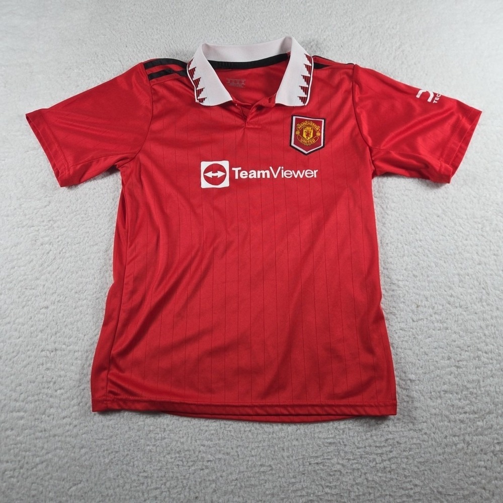 Manchester United FC Ronaldo Jersey Mens M Red‎ Size 28 Home Soccer Shirt